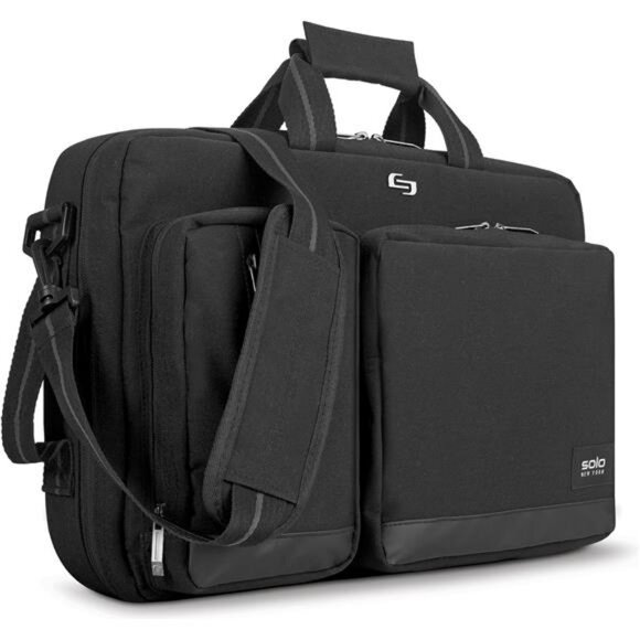 Hybrid Briefcase Backpack - Laptop Carrying Bag, Fits 15.6" Computer - Picture 1 of 7